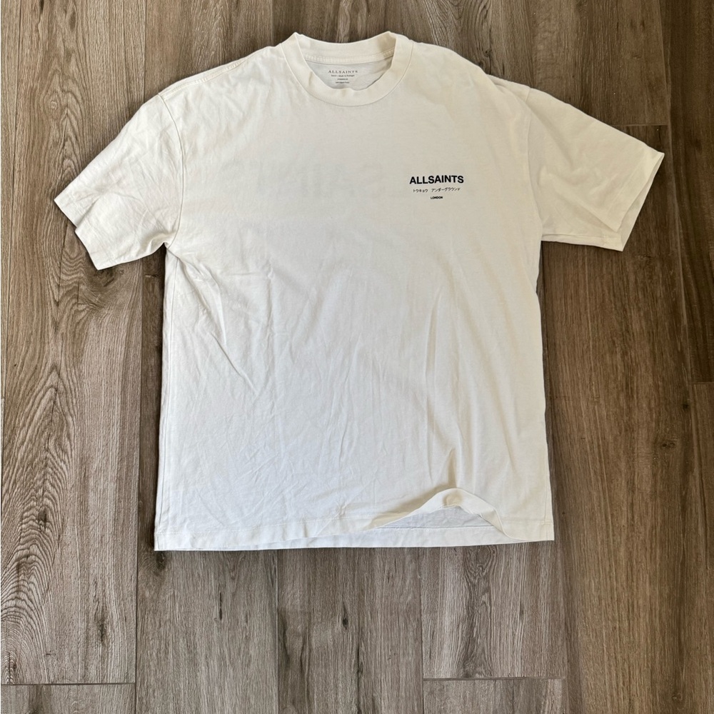 All Saints Off-White Short Sleeve Tee